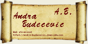 Andra Budečević vizit kartica